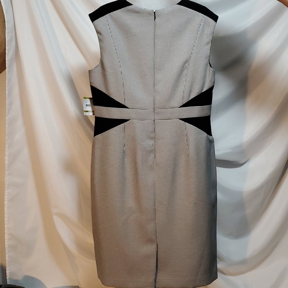 NWT Kasper Houndstooth Shift Dress Size 14P - Picture 3 of 8